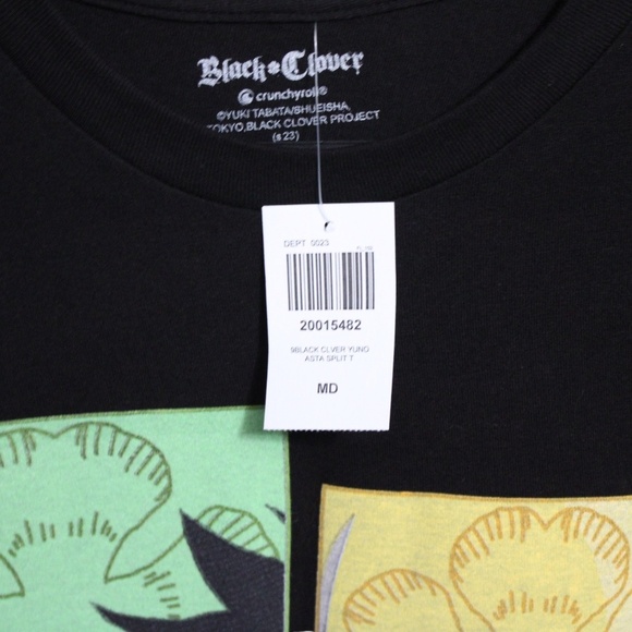 Black Clover Yuno Asta‎ Black T Shirt Mens MD - Picture 4 of 4
